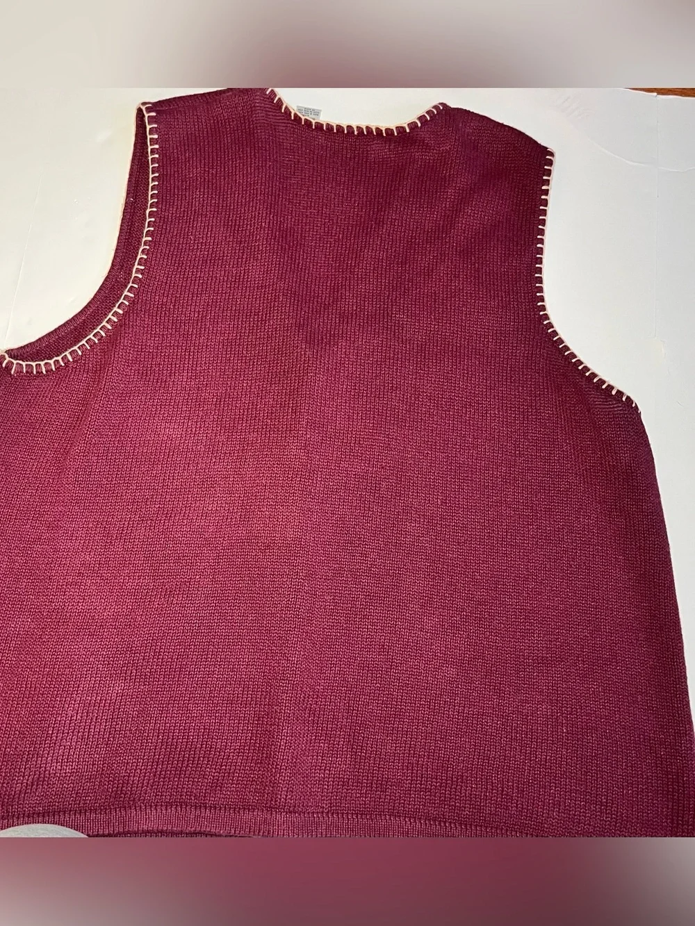 Vintage Cabin Creek Autumn CottageCore Sweater Knit Vest~Embroidered~GrandmaCore - Picture 8 of 8